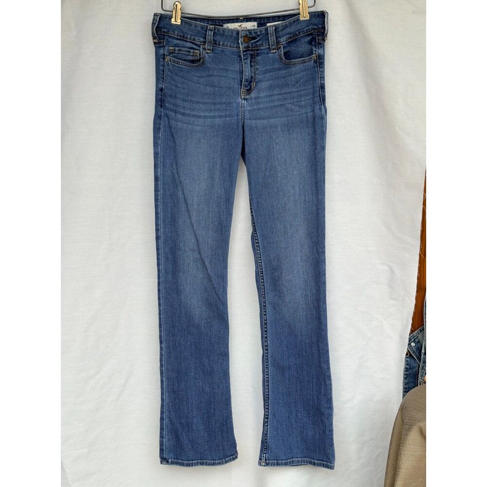 Hollister Low Rise Bootcut Jeans Medium Wash Blue Denim Y2K W29 L32